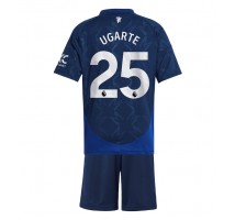 Manchester United Manuel Ugarte #25 Koszulka Wyjazdowa dzieci 2024-25 Krótki Rękaw (+ krótkie spodenki)